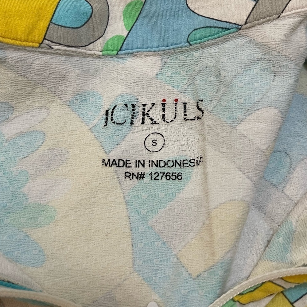 Ichikuls yellow blue pucci inspired half zip pullover women’s size small - Picture 5 of 8